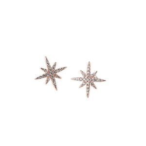 925 silver needle octagonal star earrings